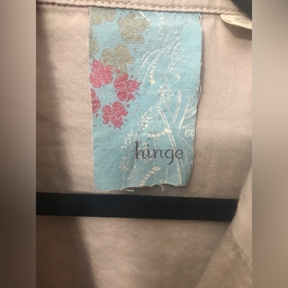 HINGE Nordstrom Womens Cotton Khaki Utility Blazer Jacket Shacket Size Small - Picture 11 of 11